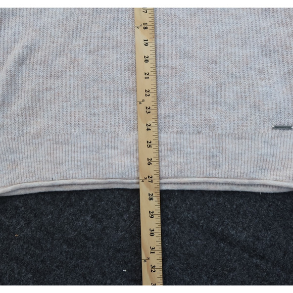 Abercrombie & Fitch Hooded Cardigan Sweater M Long Boxy Fit Ribbed Fisherman EUC - Picture 14 of 16